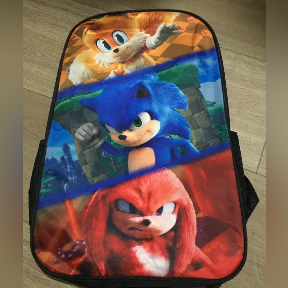 Sonic Novelty Backpack 16 1/2” x  4” x 11”